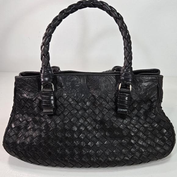 Bottega Veneta Woven Embossed Leather Dark Brown Tote Bag - Picture 5 of 15